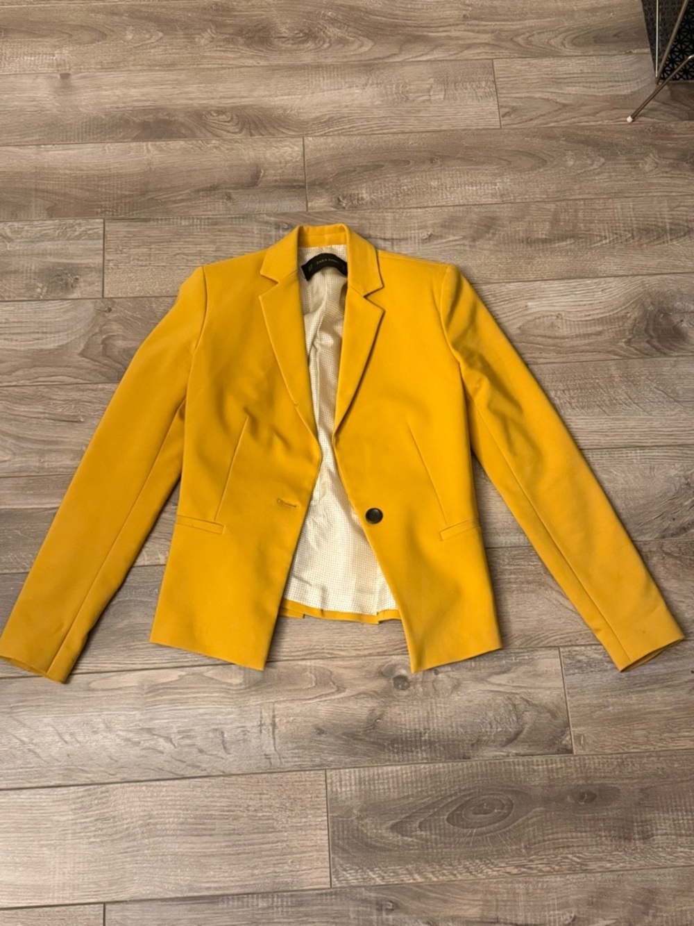 Zara Marigold Single-Button Tailored Blazer